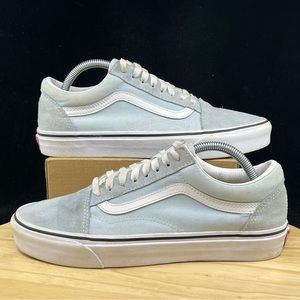 Vans Old Skool Light Blue Suede Low Skate Shoes Sneakers Mens Size 8.5/ Wmns 10